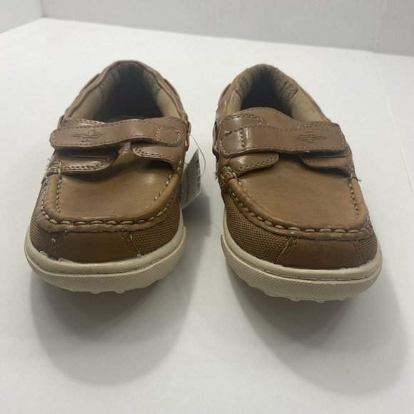 Cole Haan Toddler Boys Beige/Brown Loafer Hook Loop Slip On Shoes Youth Size 12 - Picture 2 of 7